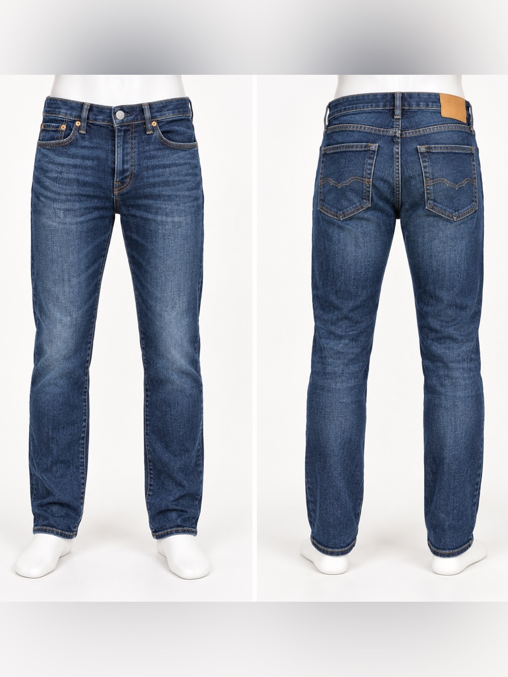 Classic Straight Fit Men's Blue Jeans AE AMERICAN EAGLE ORIGINAL STRAIGHT